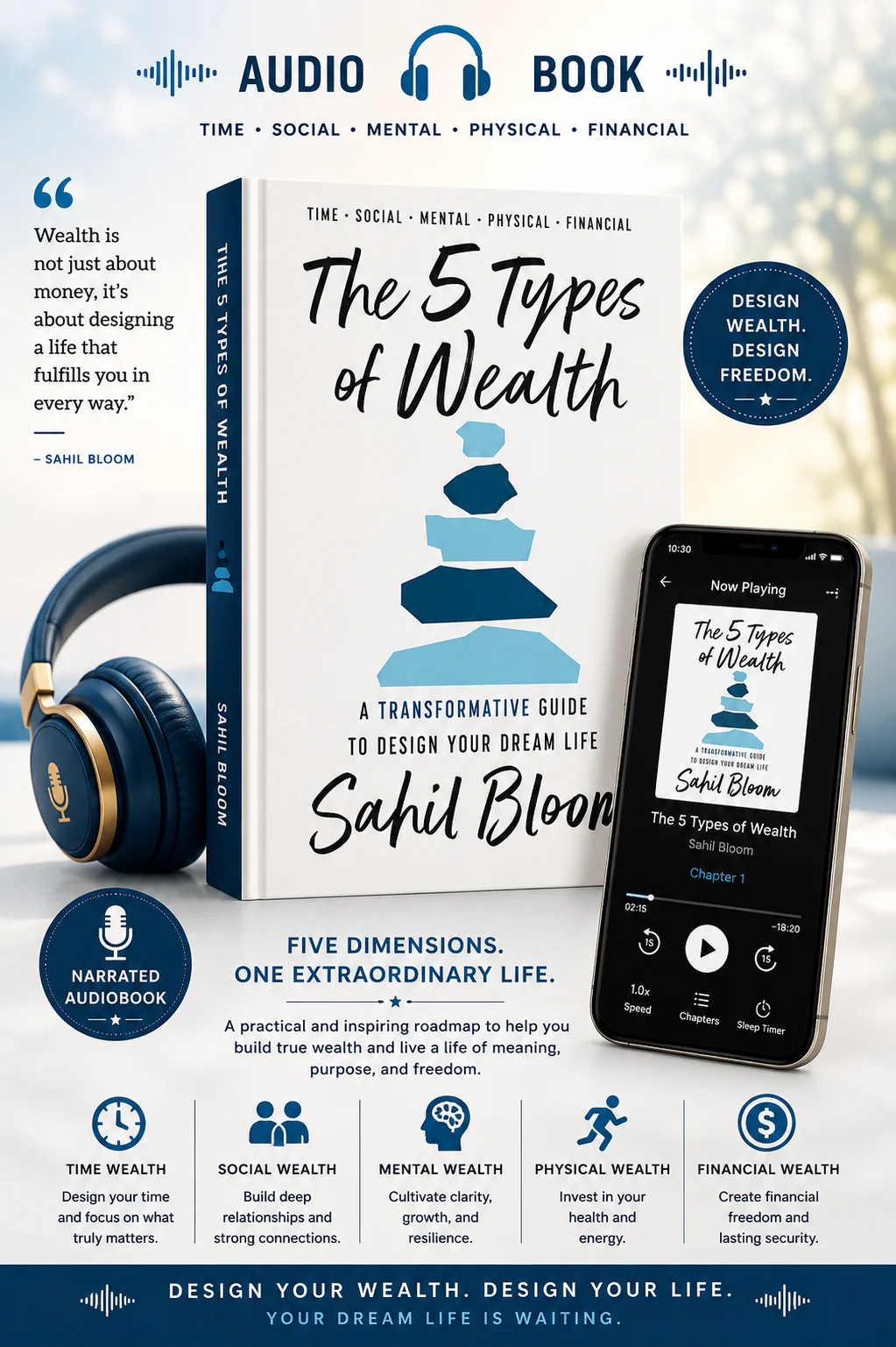 The 5 Types of Wealth by Sahil Bloom (Audio Book)